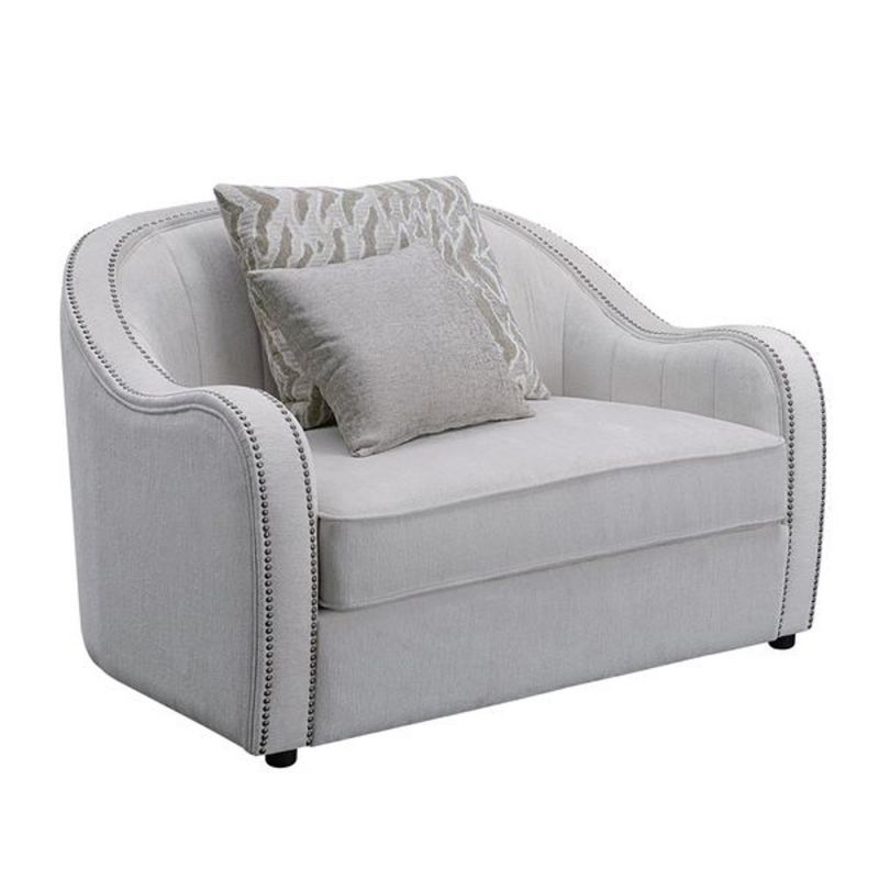 ACME Furniture - Mahler Chair w/2 Pillows - Beige Linen - LV00580
