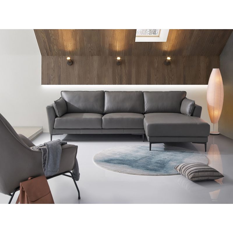ACME Furniture - Meka Sectional Sofa - Anthracite Leather - LV02396