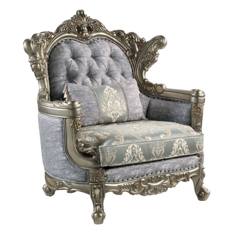 ACME Furniture - Miliani Chair w/Pillow - Antique Bronze - LV01782