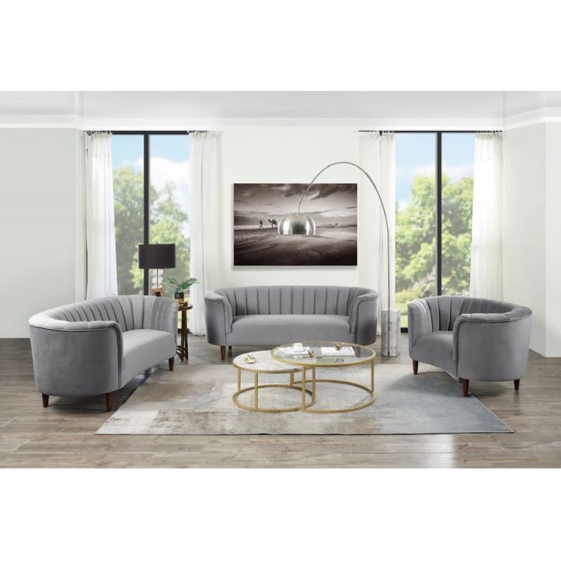 ACME Furniture - Millephri Chair - Gray Velvet - LV00168