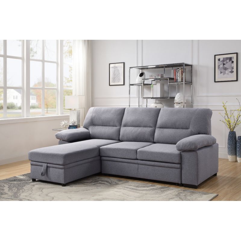 ACME Furniture - Nazli Reversible Sleeper Sectional Sofa w/Storage - 55525
