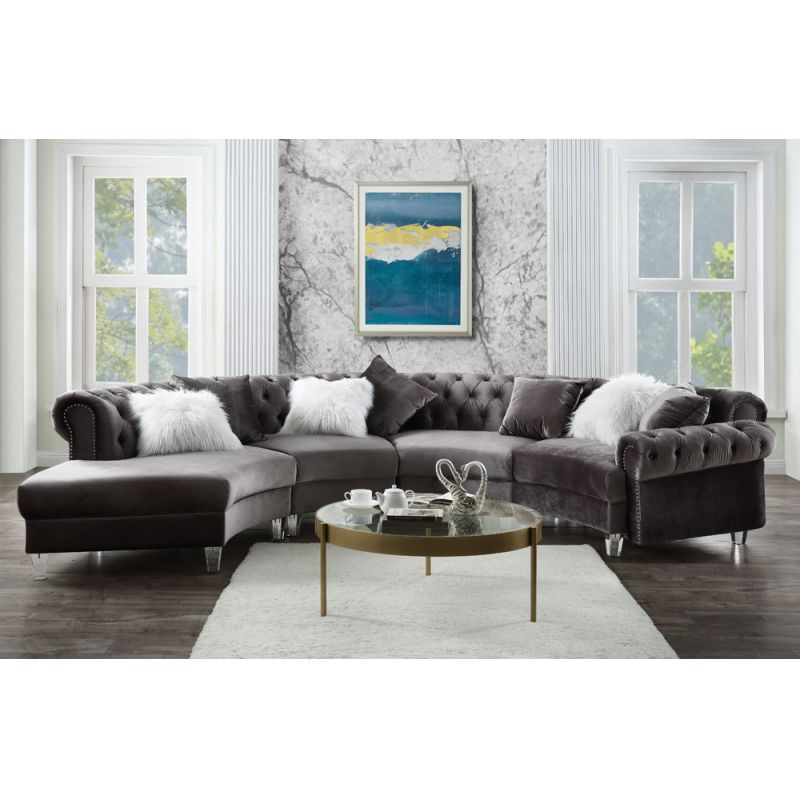 ACME Furniture - Ninagold Sectional Sofa w/7 Pillows - 57355