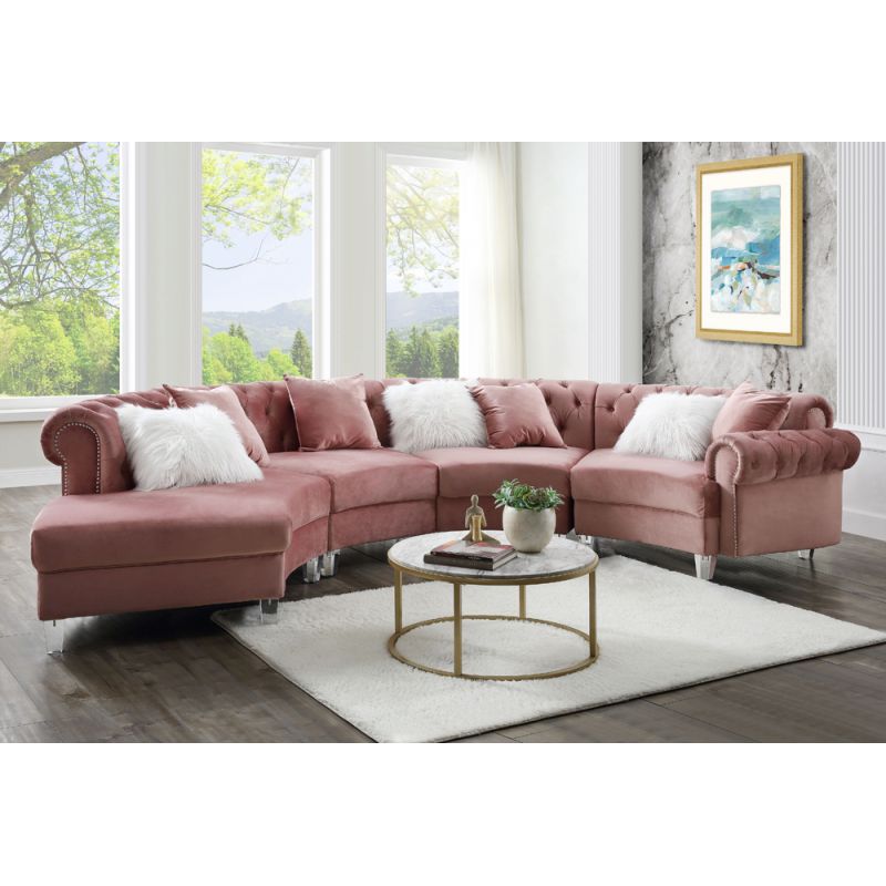 ACME Furniture - Ninagold Sectional Sofa w/7 Pillows - 57360