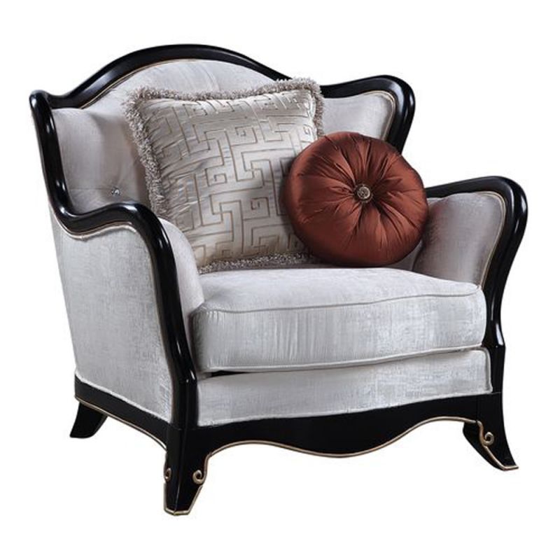 ACME Furniture - Nurmive Chair w/2 Pillows - Beige - LV00253
