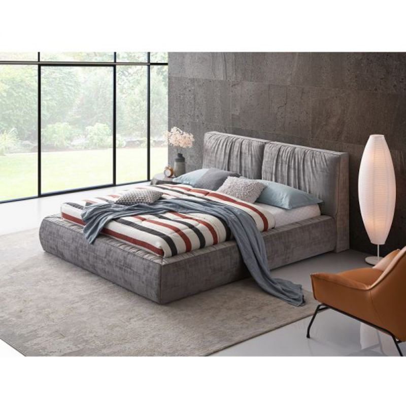 ACME Furniture - Onfroi Eastern King Bed - Gray Velvet - BD02424EK