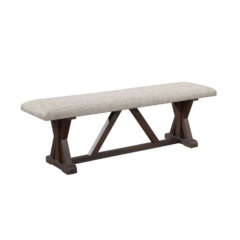 ACME Furniture - Pascaline Bench - Gray - Rustic Brown & Oak - DN00704
