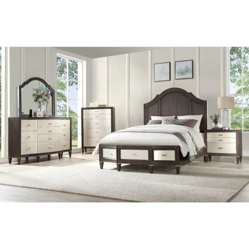 ACME Furniture - Peregrine Queen Bed w/Storage - Walnut - 27990Q