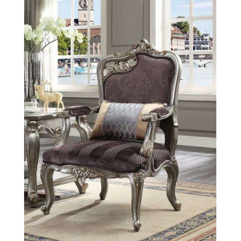 ACME Furniture - Picardy Chair (w/1 Pillow & RF Leaf) - 53467
