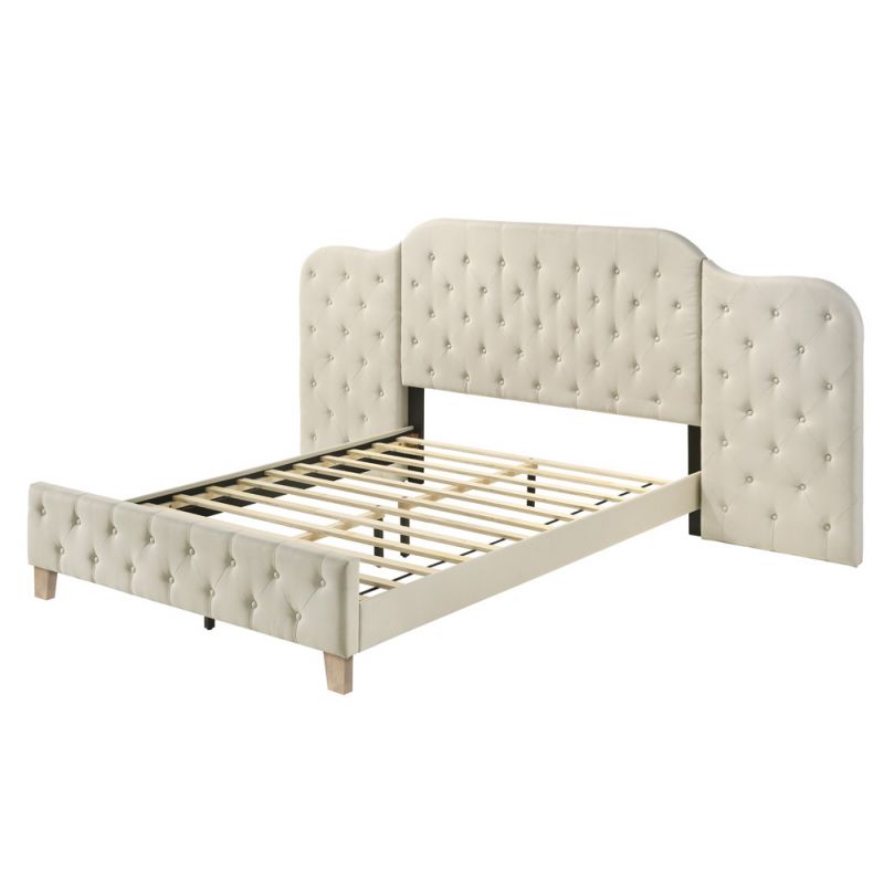ACME Furniture - Ranallo Queen Bed - Beige Linen - BD01778Q