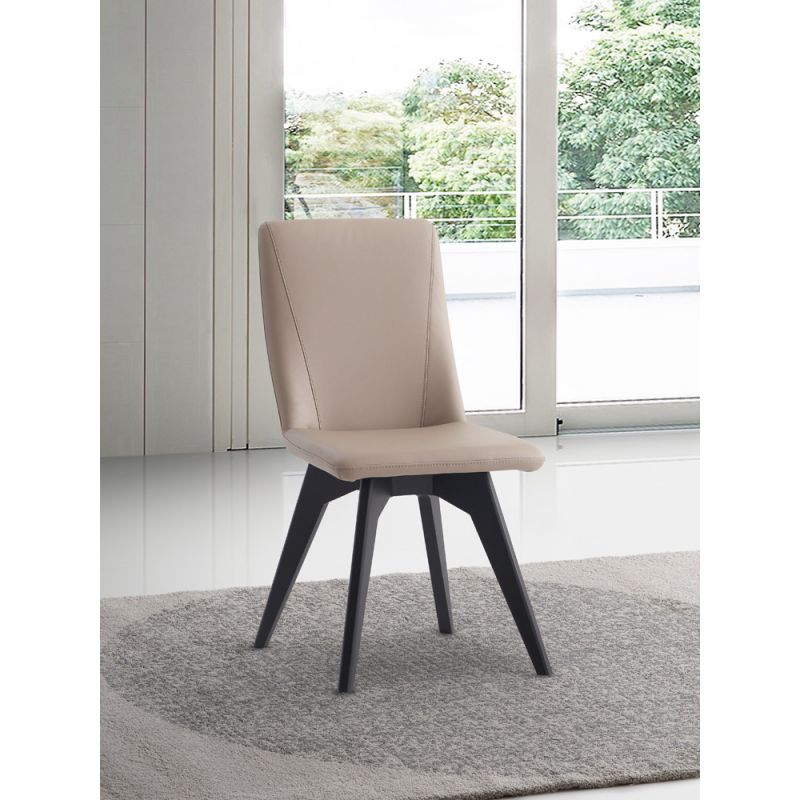 ACME Furniture - Redmond Side Chair (Set of 2) - Khaki Leather & Black - DN02399