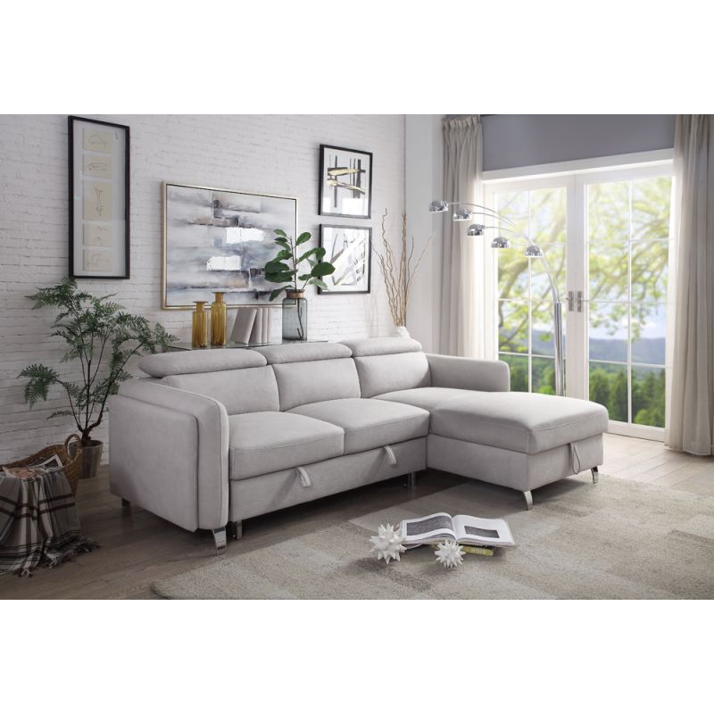 ACME Furniture - Reyes Sectional Sofa w/Sleeper - 56040