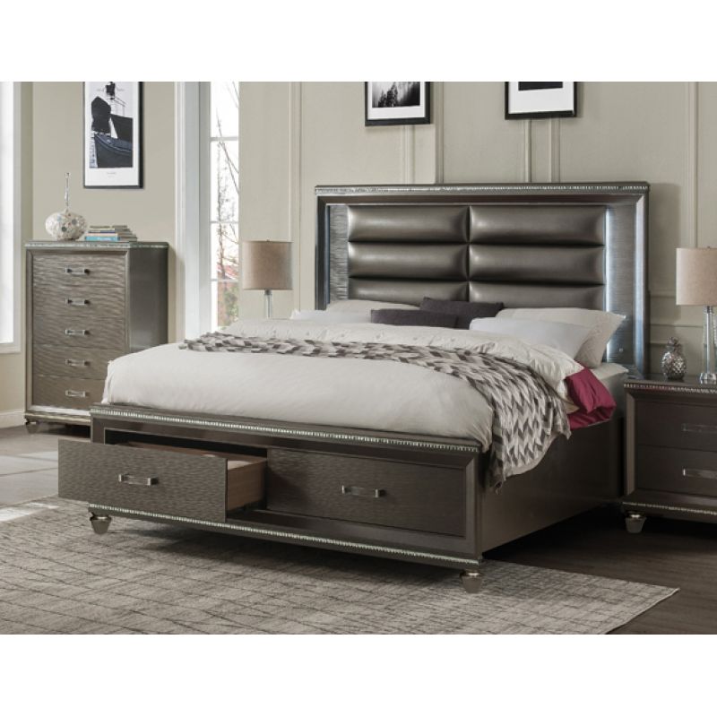 ACME Furniture - Sadie Eastern King Bed w/Storage (LED) - 27937EK