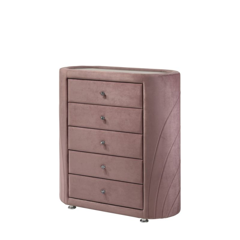 ACME Furniture - Salonia Chest - Pink Velvet - BD01187
