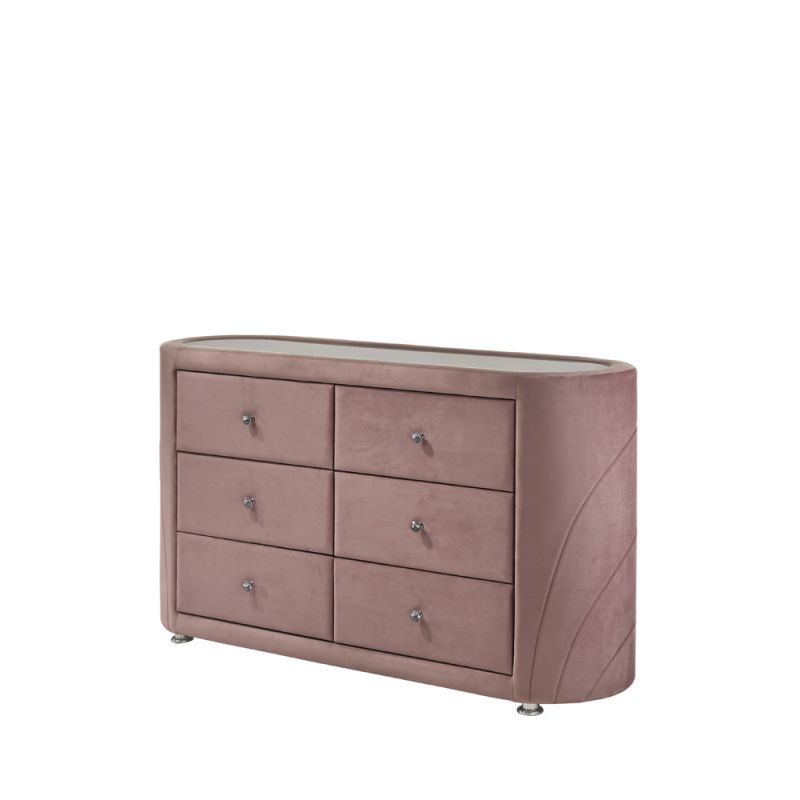 ACME Furniture - Salonia Dresser - Pink Velvet - BD01186