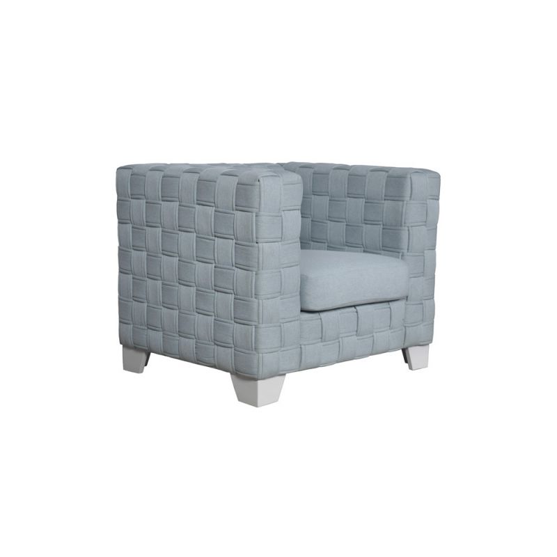 ACME Furniture - Saree Chair - Light Teal Chenille & White - LV02348