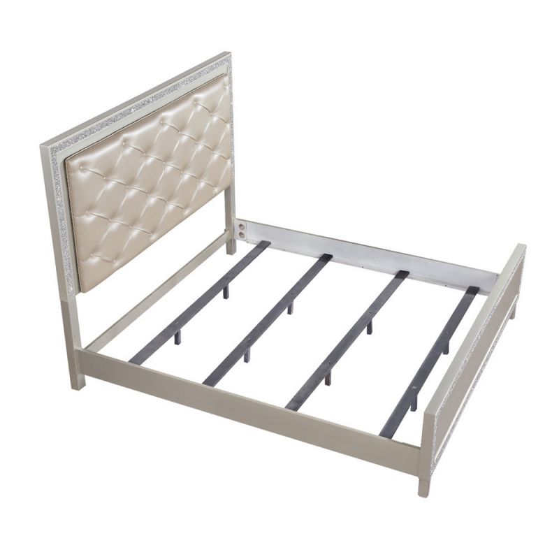 ACME Furniture - Sliverfluff California King Bed w/Storage & LED - BD00240CK