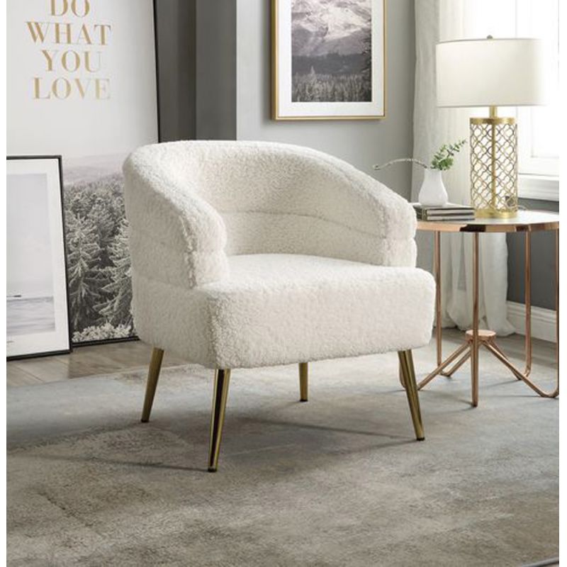 ACME Furniture - Trezona Accent Chair - White Teddy Sherpa - AC00125