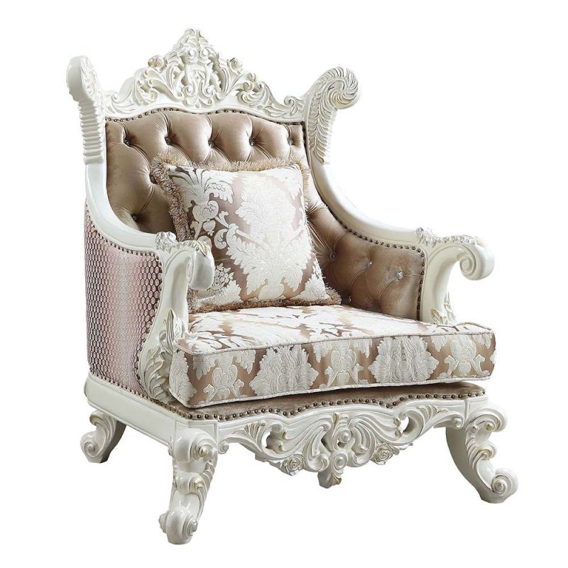 ACME Furniture - Vanaheim Chair w/Pillow - Antique White - LV00805
