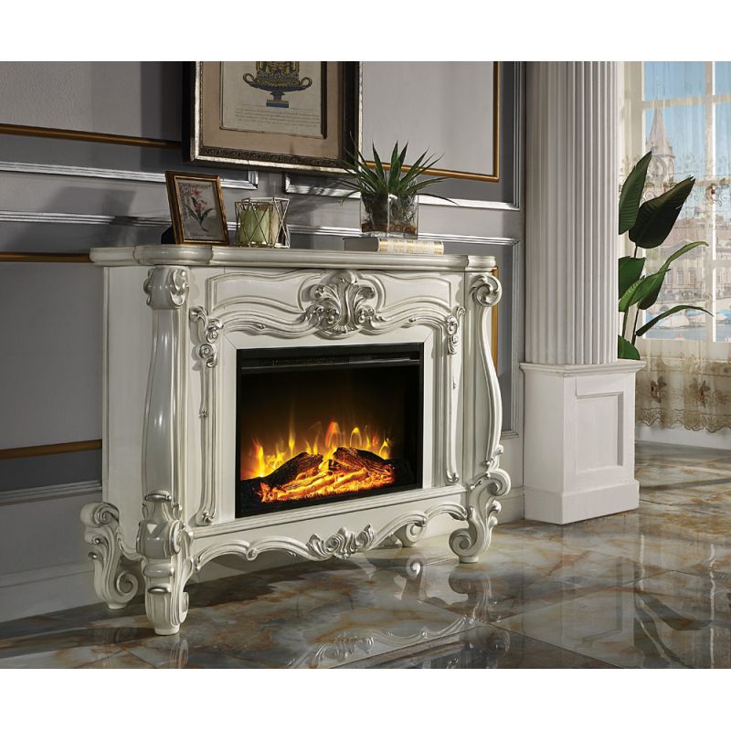 ACME Furniture - Versailles Fireplace - Bone White - AC01316