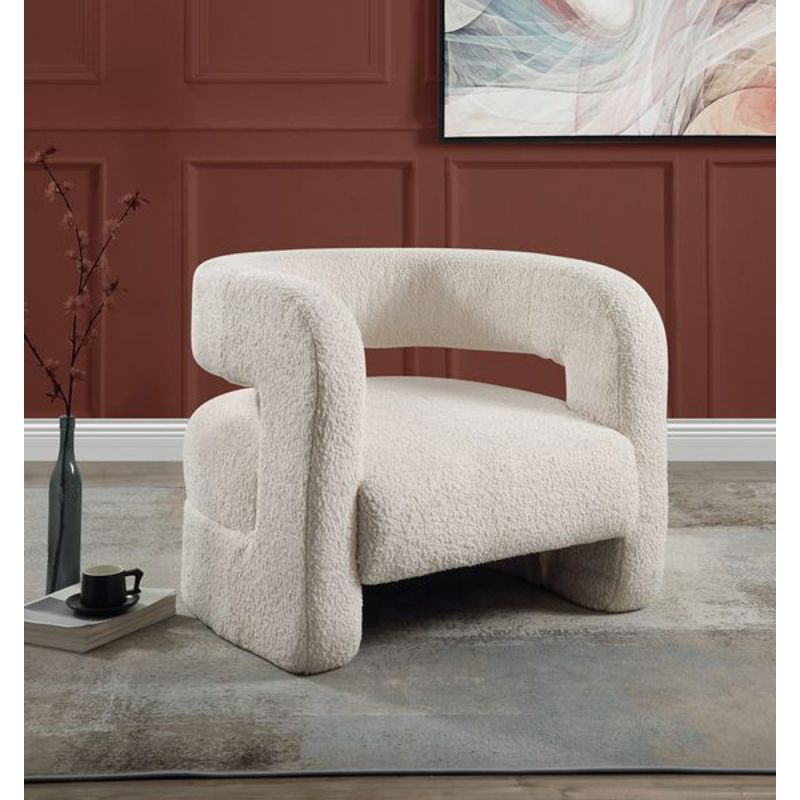ACME Furniture - Yitua Accent Chair - White Teddy Sherpa - AC00233
