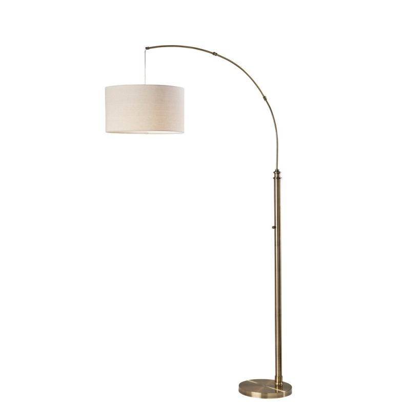 Adesso Home - Barton Arc Lamp- Antique Brass - SL1187-21
