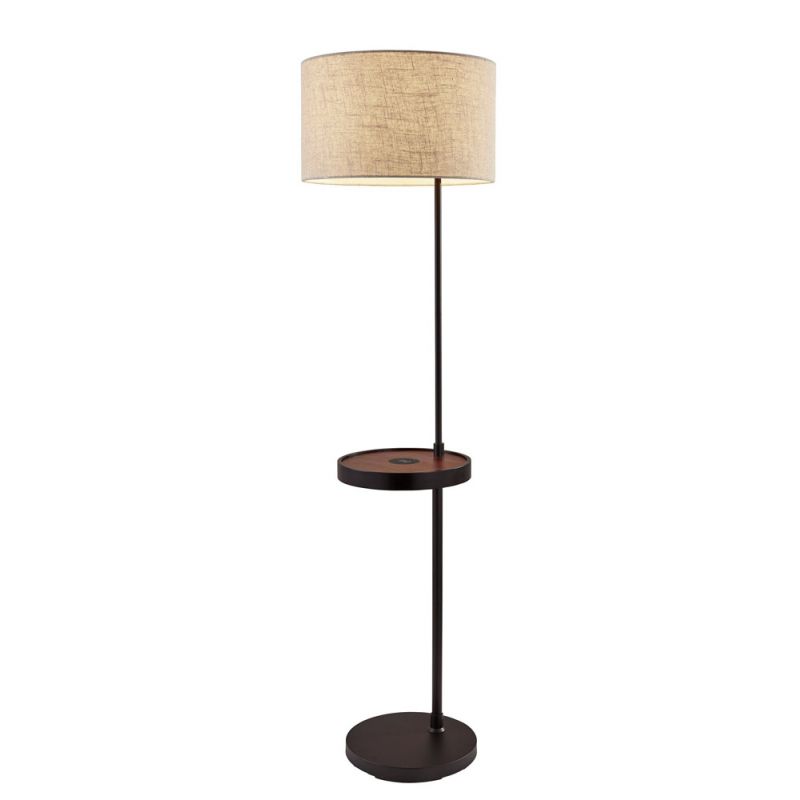 Adesso Home - Oliver Wireless Charging Shelf Floor Lamp - 3691-01