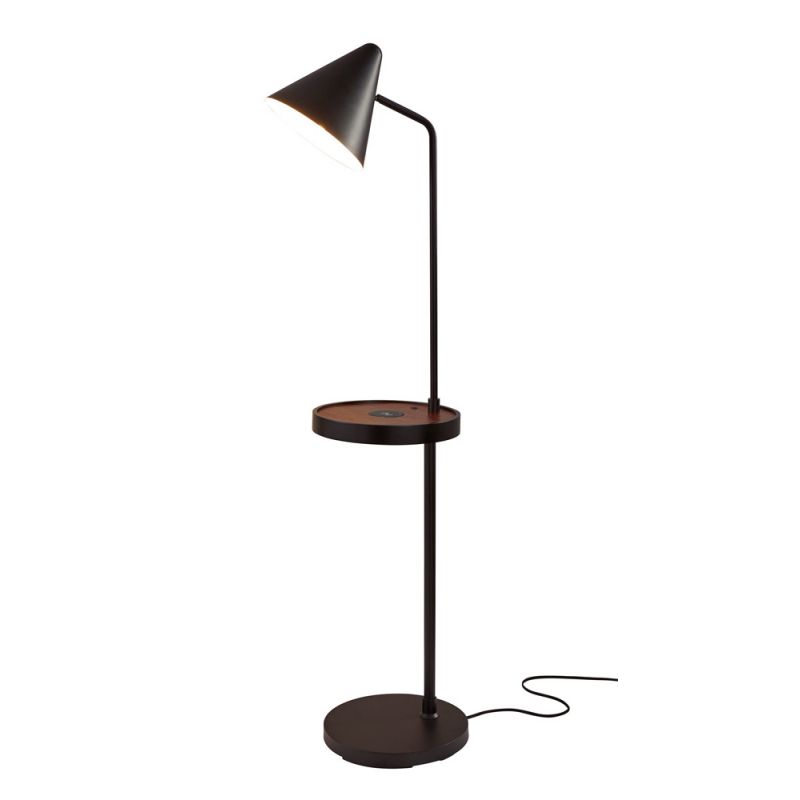 Adesso Home - Oliver Wireless Charging Task Shelf Floor Lamp - 3690-01