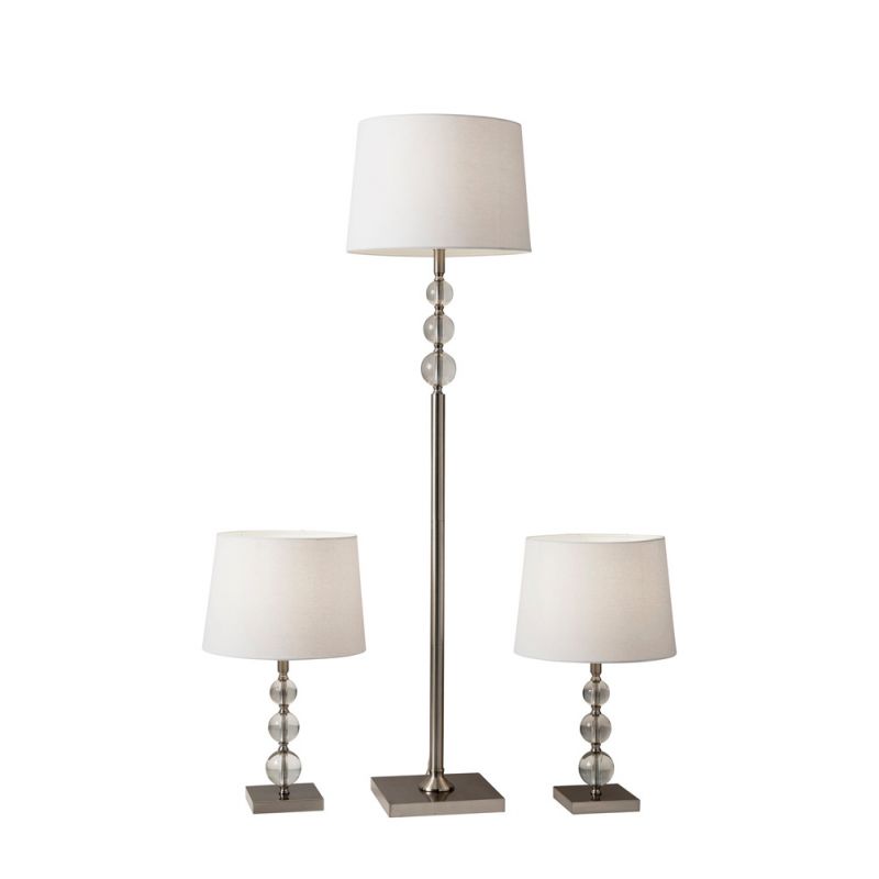 Adesso Home - Olivia 3 Piece Floor and Table Lamp Set - 1585-22