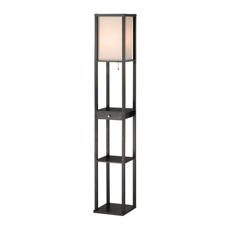 Adesso Home - Parker Shelf Floor Lamp w. Drawer - 3133-01