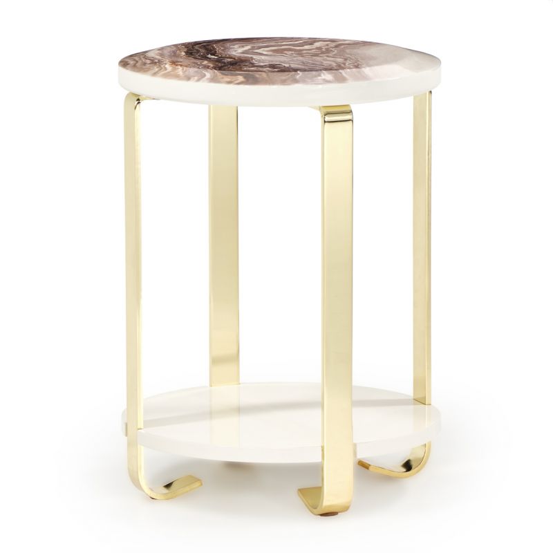 AICO - Ariana Chairside Table - Gold - LFR-ARNA222-806