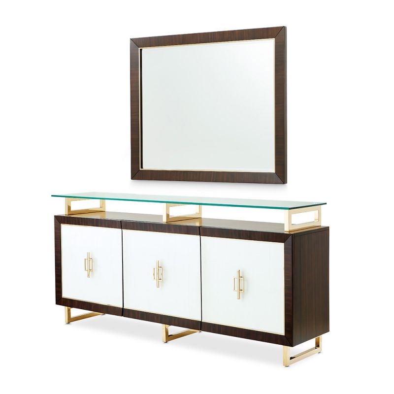 AICO - Belmont Place Sideboard & Mirror - Espresso - 9085007-260-409