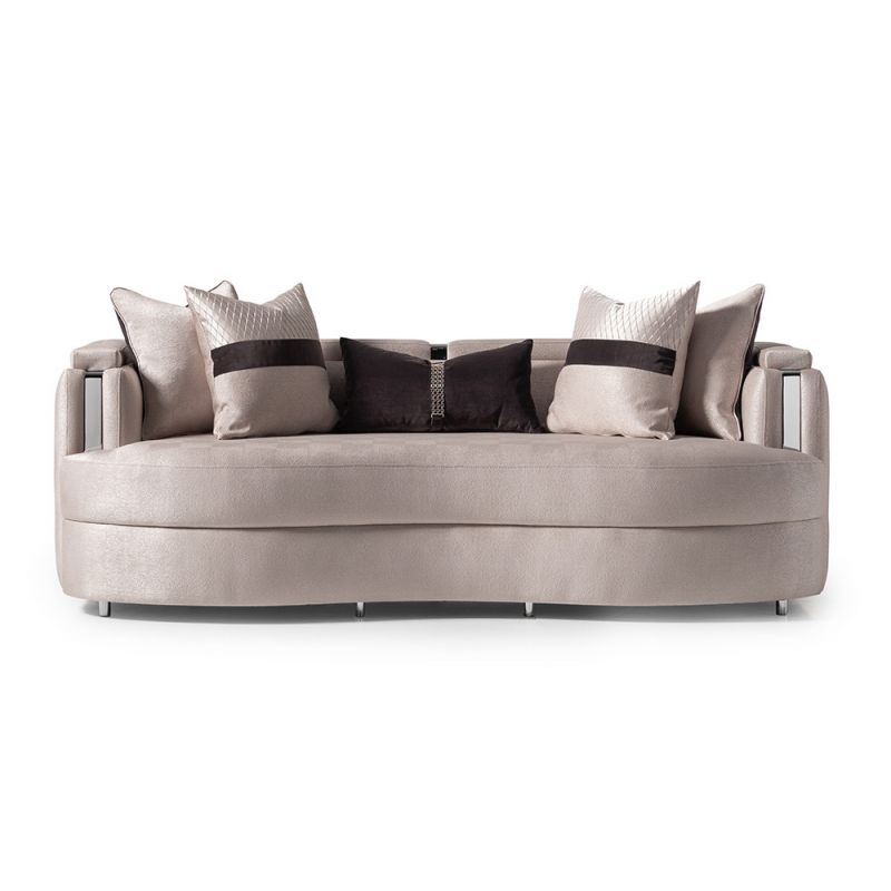 AICO - Carmela Sofa - Zinc/Silver - LFR-CRMA815-ZNC-808