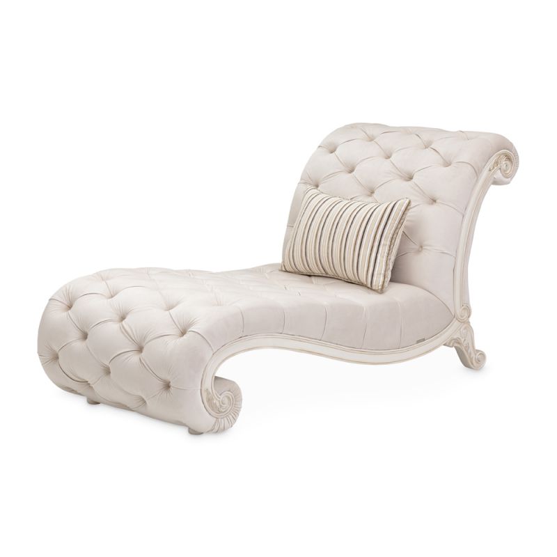 AICO by Michael Amini - Chamberi Chaise - Ivory/Classic Pearl - 9059841-IVORY-113