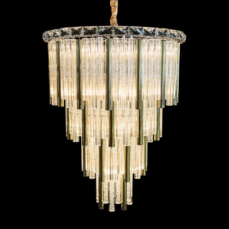 AICO by Michael Amini - Chimes - 15 Light Chandelier - Gold - LT-CH959-15GLD