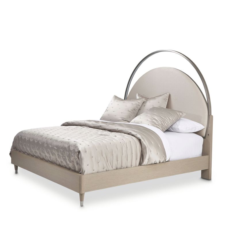 AICO by Michael Amini - Eclipse Queen Upholstered Bed with LED Lights - Moonlight - KI-ECLPQN-135