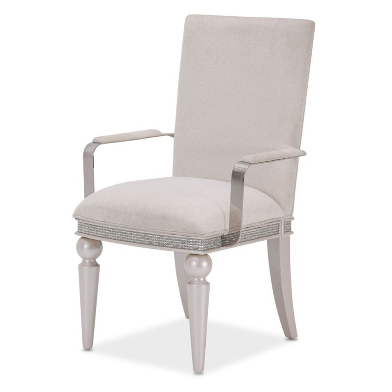 AICO by Michael Amini - Glimmering Heights Arm Chair in Ivory - (Set of 2) - 9011004R-111