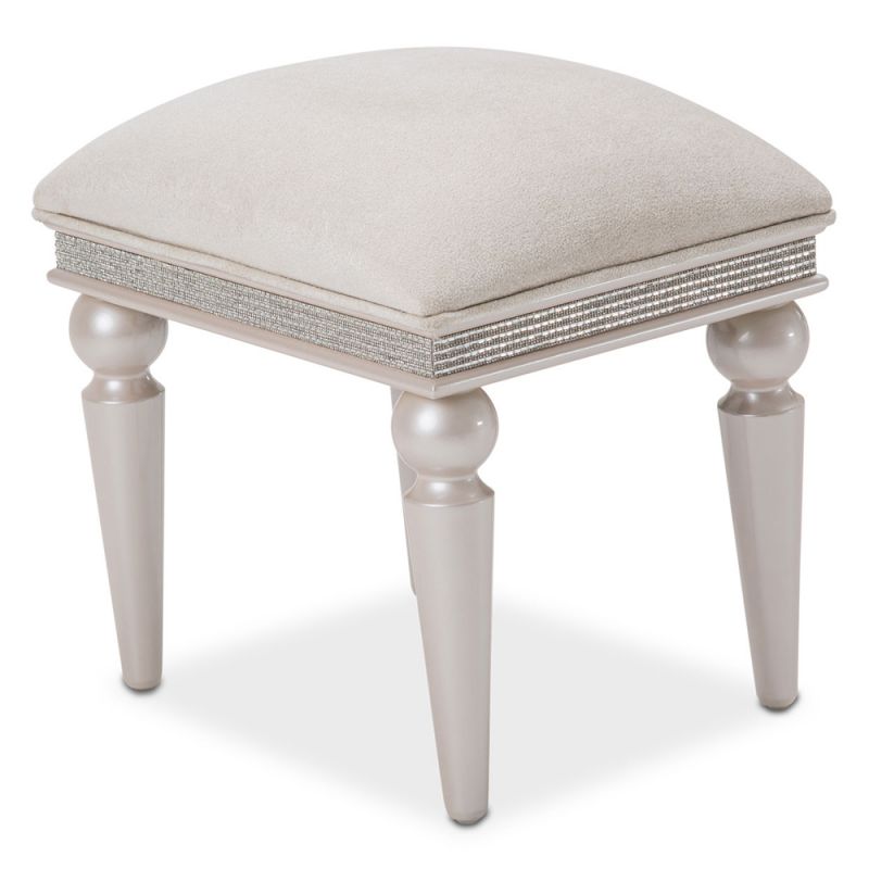AICO by Michael Amini - Glimmering Heights Vanity Bench in Ivory - 9011804-111