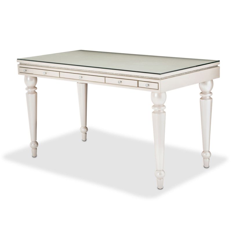 AICO by Michael Amini - Glimmering Heights Writing Desk Complete in Ivory - 9011277-217-111