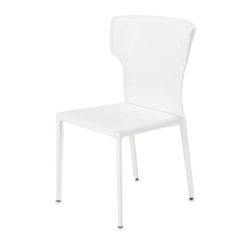 AICO by Michael Amini - Halo Assembled Side Chair in Glossy White (Set of 2) - 9018003A-116_CLOSEOUT