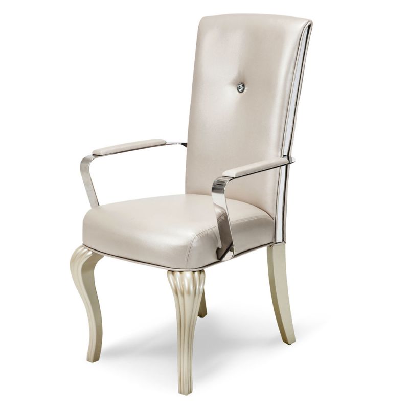 AICO by Michael Amini - Hollywood Loft Arm Chair in Pearl (Set of 2) - 9001604-08_CLOSEOUT