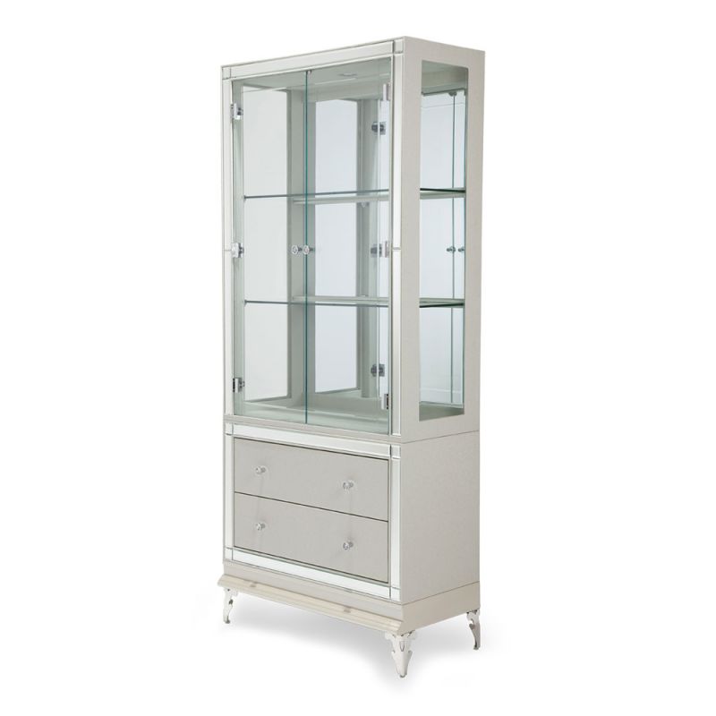 AICO by Michael Amini - Hollywood Loft Curio w/ Drawer Front in Frost - 9001605-104_CLOSEOUT