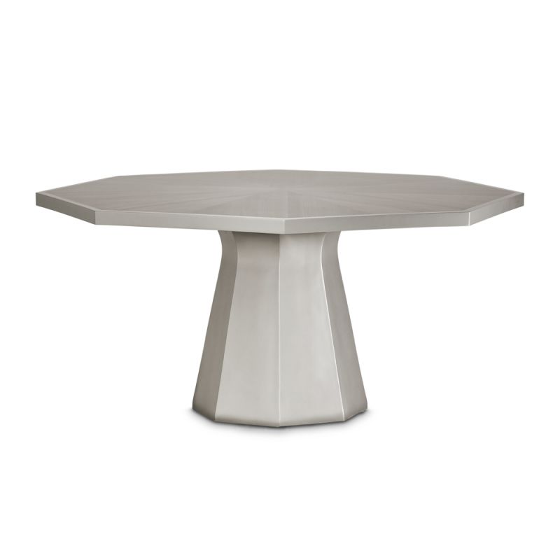 Aico by Michael Amini - Lanterna Octagonal Dining Table - Silver Mist - N9032001-823