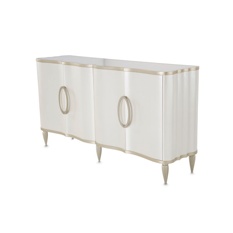 Aico by Michael Amini - London Place Sideboard with Mirror - Creamy Pearl - N9004007-260-112