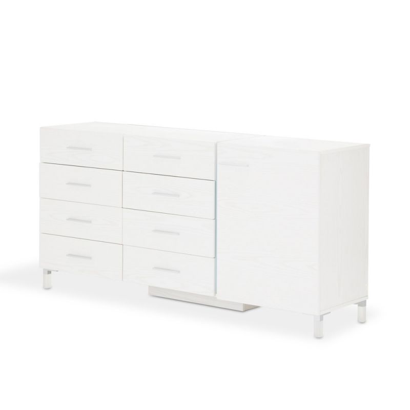 AICO by Michael Amini - Lumiere Dresser w/ LED Lighting in Frost - 9013650-104