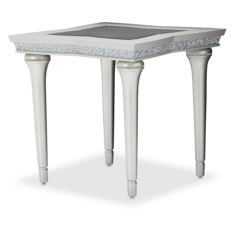 AICO by Michael Amini - Melrose Plaza End Table in Dove - 9019202-118_CLOSEOUT