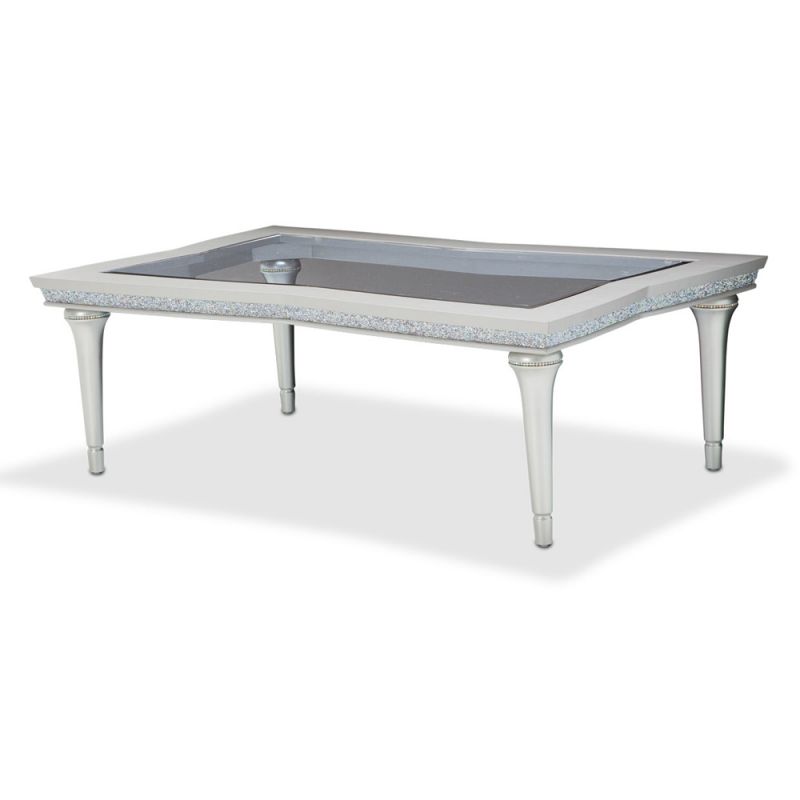 AICO by Michael Amini - Melrose Plaza Rectangular Cocktail Table in Dove - 9019201-118_CLOSEOUT