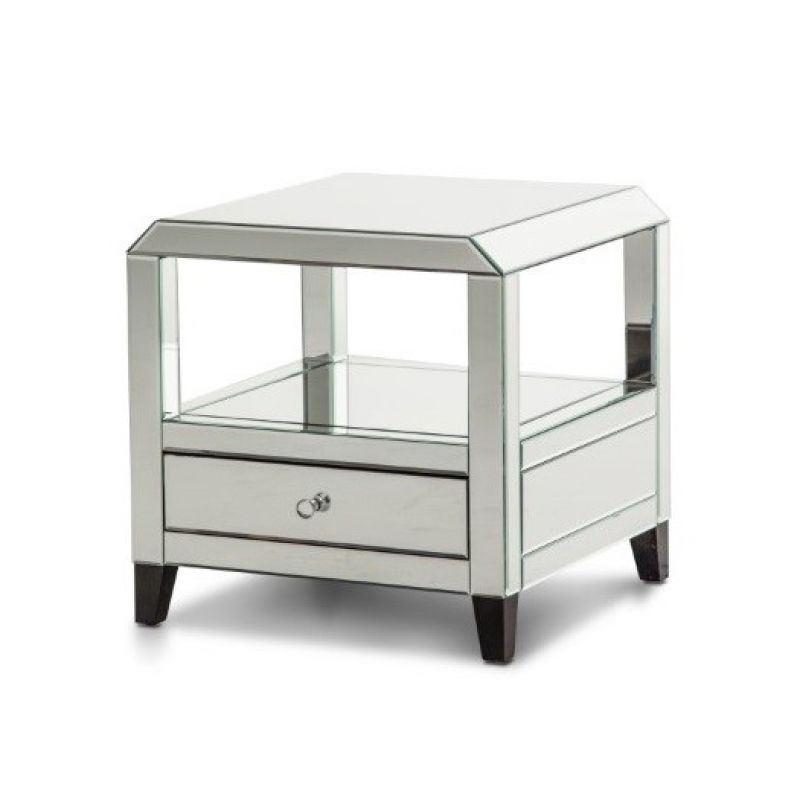AICO by Michael Amini - Montreal - Mirrored Square Accent Table with Drawer - FS-MNTRL222H
