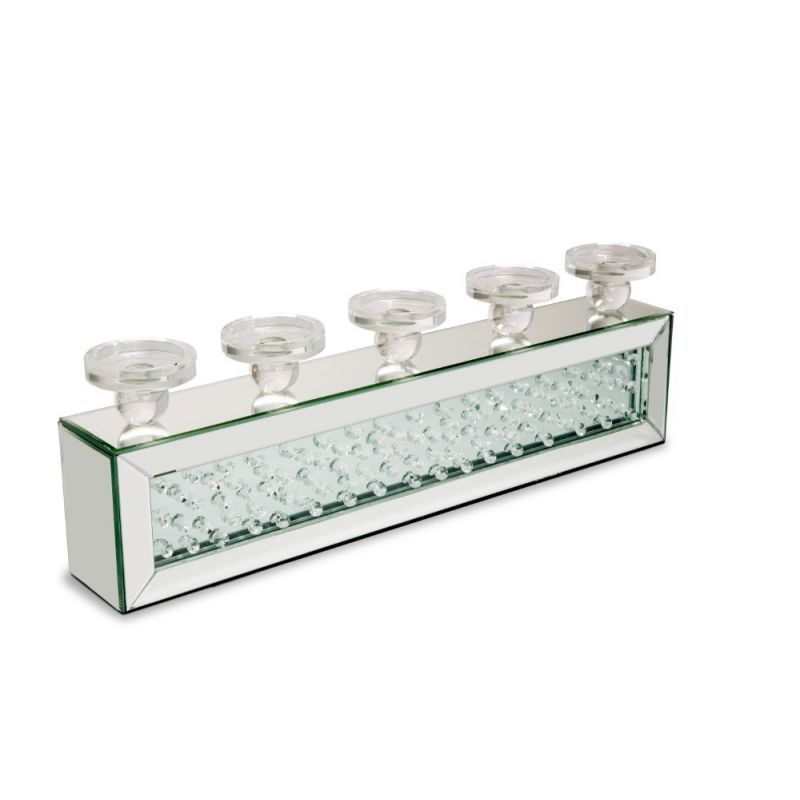 AICO by Michael Amini - Montreal - Rectangular Mirror Framed Candle Holder with Crystal Accents - FS-MNTRL161