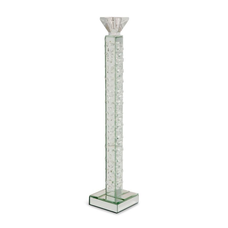 AICO by Michael Amini - Montreal - Slender Mirrored Crystal Candle Holder, Large Pack of 6 - FS-MNTRL159L-PK6