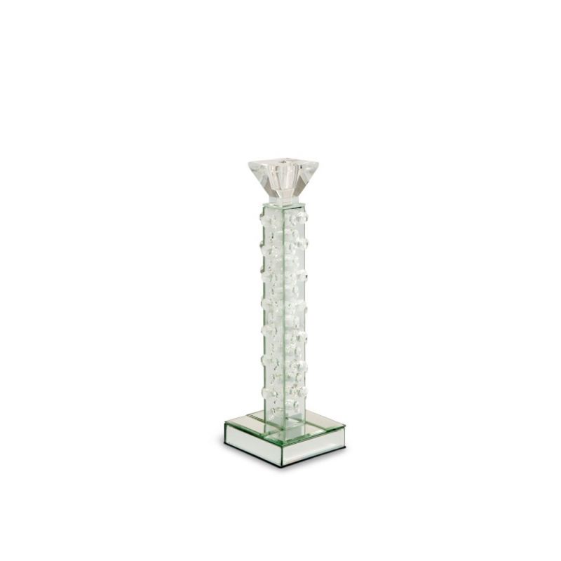 AICO by Michael Amini - Montreal - Slender Mirrored Crystal Candle Holder Small, Pack of 6 - FS-MNTRL159S-PK6